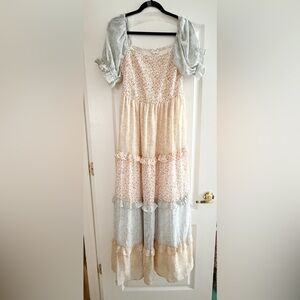 EUC Orange Creek Smocked Floral Dress